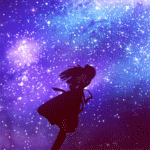 Аватар Девушка смотрит на звездное небо