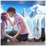 Аватар Влюбленные парень с девушкой и котята рядом