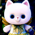 Аватар Белый котенок в одежде ангела