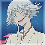 Аватар Мизуки / Mizuki держит палец у лица и улыбается на морском дне из аниме 'Очень приятно, Бог / Kami-sama Hajimemashita'